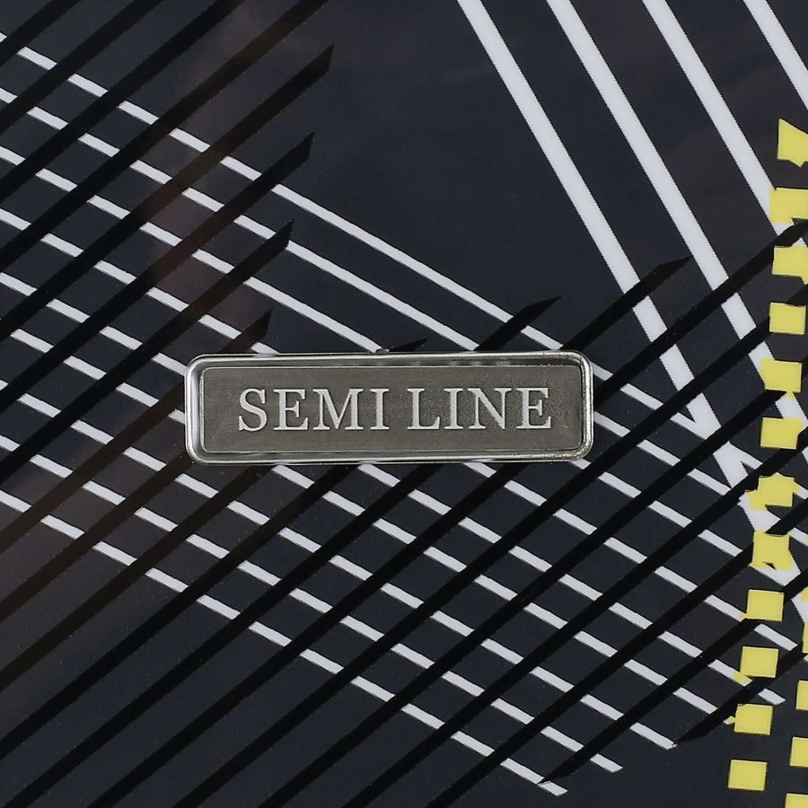 Чемодан большой Semi Line 28 дюймов (L) Polycarbonate/ABS-Plastic Black Pattern (T5651-3)