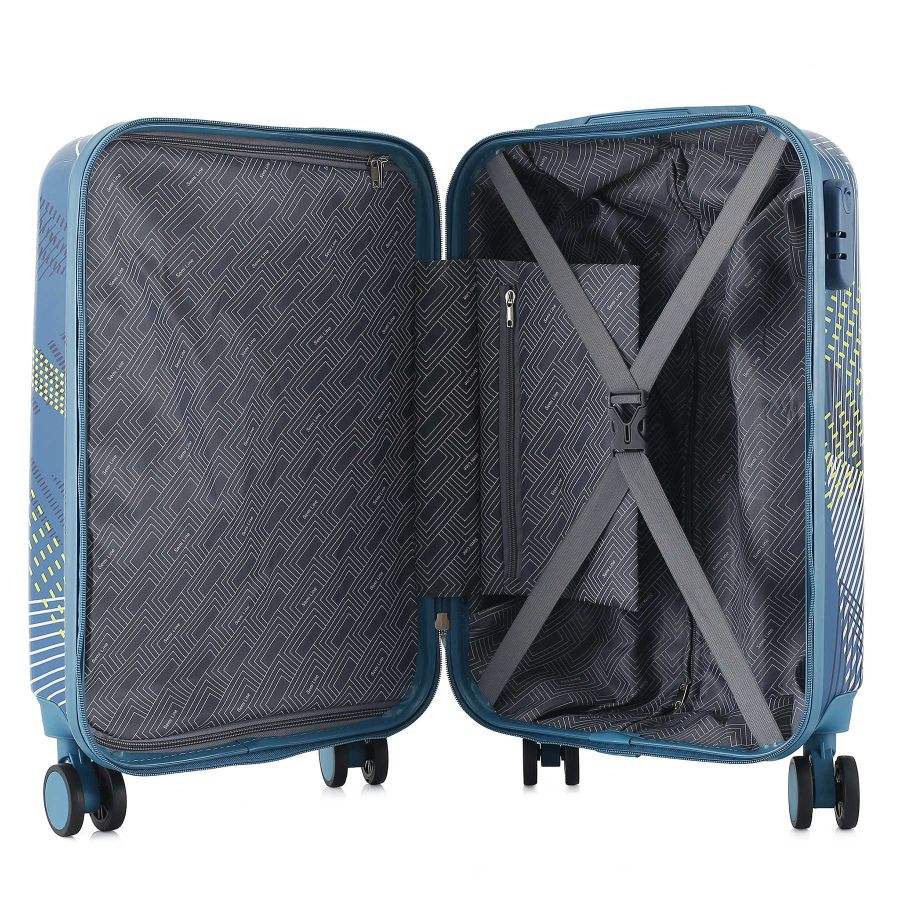 Чемодан маленький под ручную кладь Semi Line 20 (S) Polycarbonate/ABS-Plastic Blue Pattern (T5652-1)