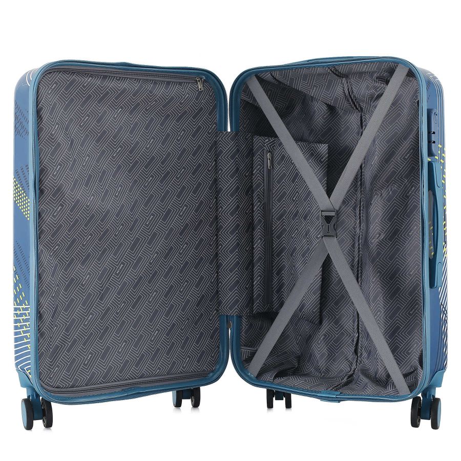 Чемодан средний Semi Line 24 дюйма (M) Polycarbonate/ABS-Plastic Blue Pattern (T5652-2)