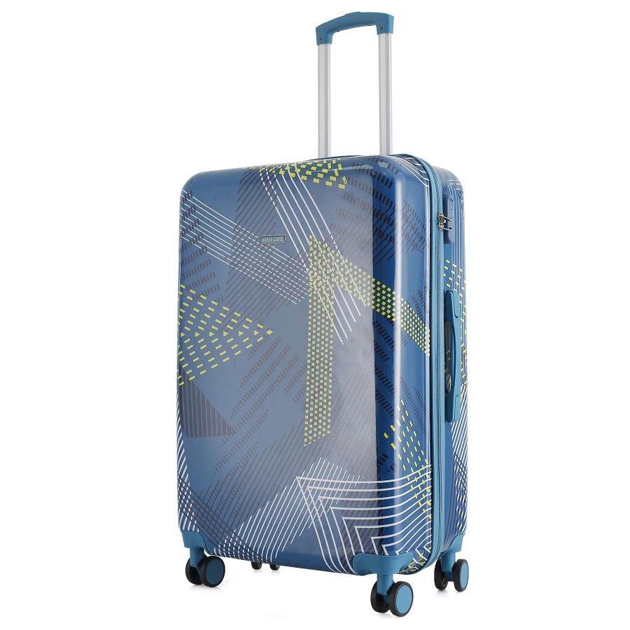 Чемодан большой Semi Line 28 дюймов (L) Polycarbonate/ABS-Plastic Blue Pattern (T5652-3)