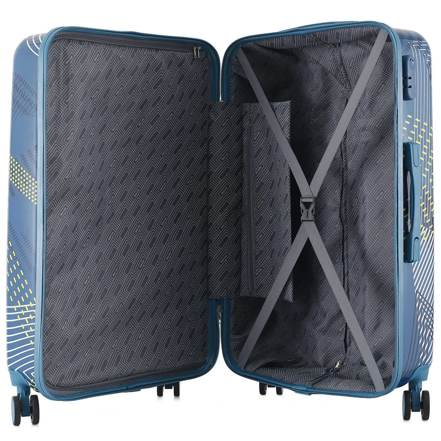 Чемодан большой Semi Line 28 дюймов (L) Polycarbonate/ABS-Plastic Blue Pattern (T5652-3)