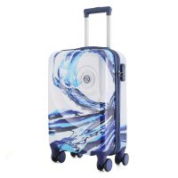 Чемодан маленький под ручную кладь Semi Line 20 дюймов (S) дюймов (S) Polycarbonate/ABS-Plastic White/Blue Print (T5653-1)