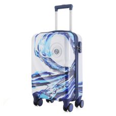 Чемодан маленький под ручную кладь Semi Line 20 дюймов (S) дюймов (S) Polycarbonate/ABS-Plastic White/Blue Print (T5653-1)