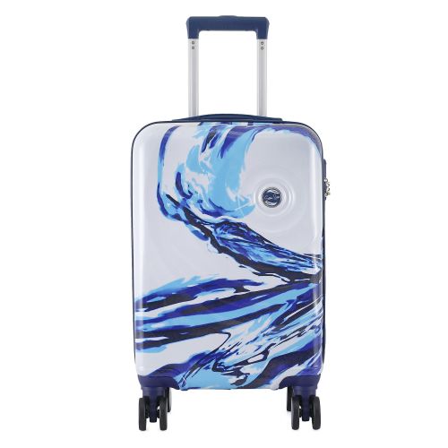 Чемодан маленький под ручную кладь Semi Line 20 (S) Polycarbonate/ABS-Plastic White/Blue Print (T5653-1)