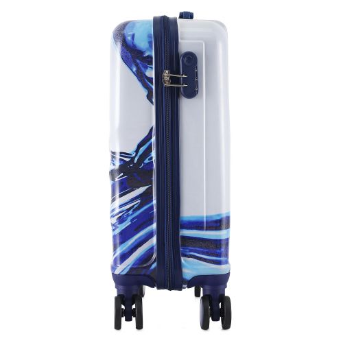 Чемодан маленький под ручную кладь Semi Line 20 (S) Polycarbonate/ABS-Plastic White/Blue Print (T5653-1)