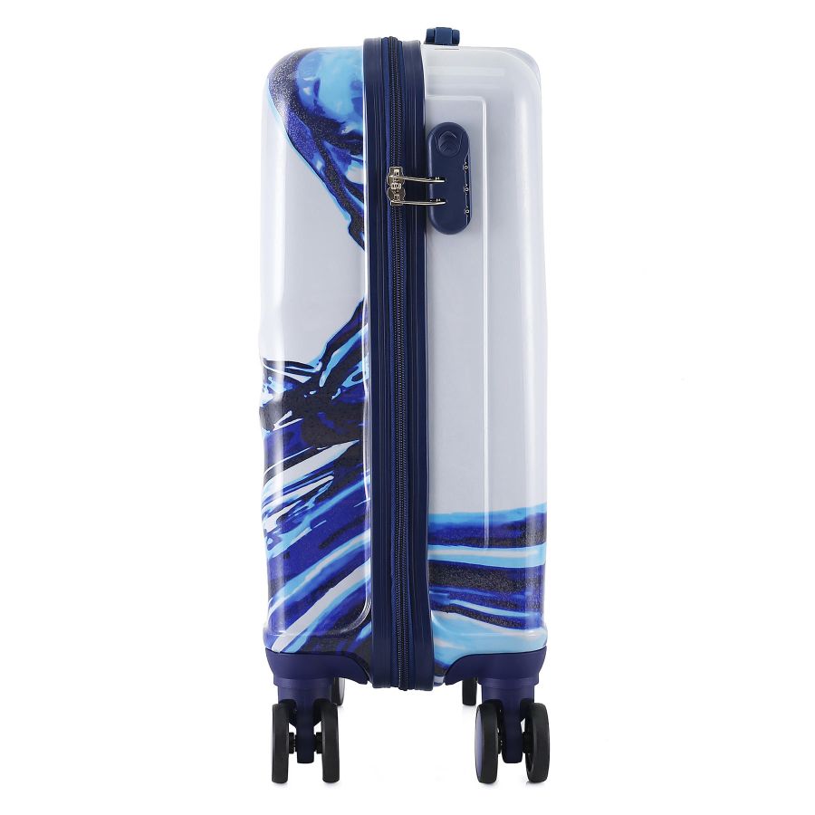 Чемодан маленький под ручную кладь Semi Line 20 (S) Polycarbonate/ABS-Plastic White/Blue Print (T5653-1)