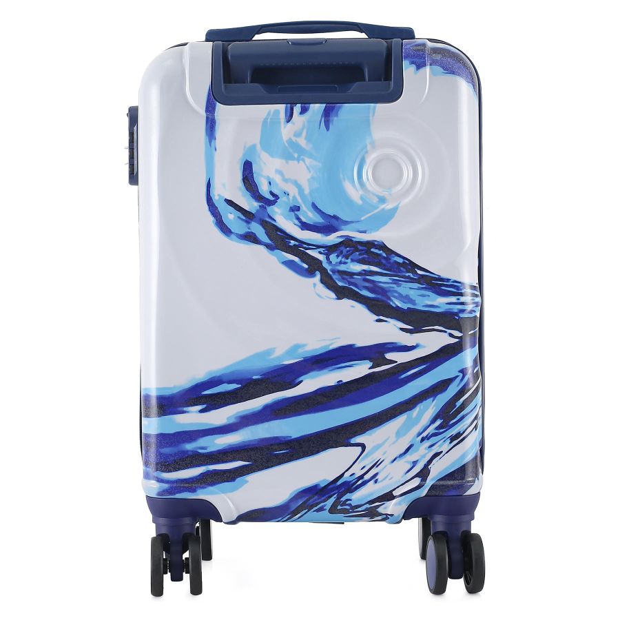 Чемодан маленький под ручную кладь Semi Line 20 (S) Polycarbonate/ABS-Plastic White/Blue Print (T5653-1)