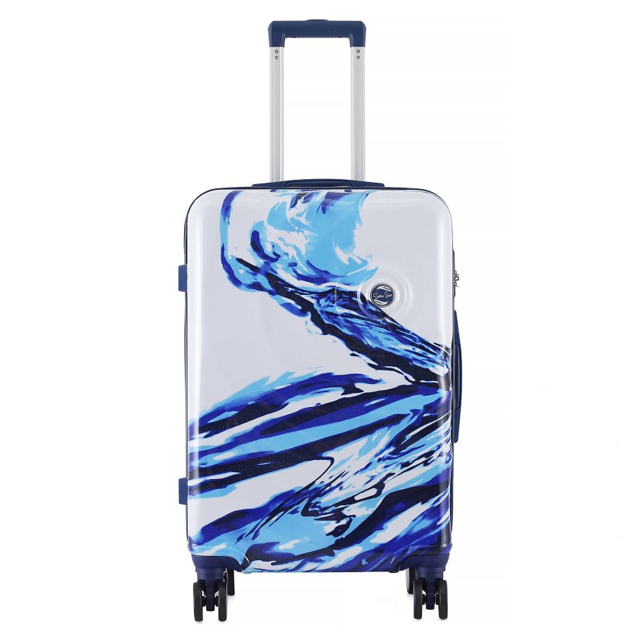 Чемодан Semi Line 24 дюйма (M) White/Blue Print (T5653-2)