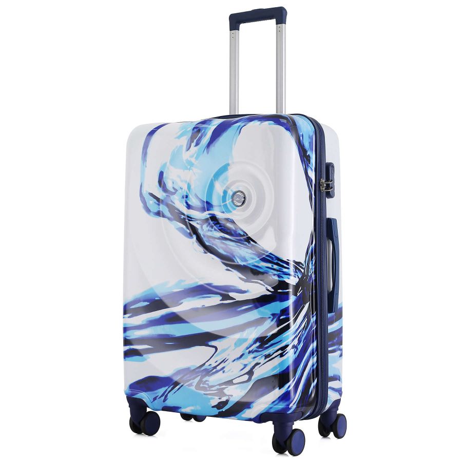 Чемодан большой Semi Line 28 дюймов (L) Polycarbonate/ABS-Plastic White/Blue Print (T5653-3)