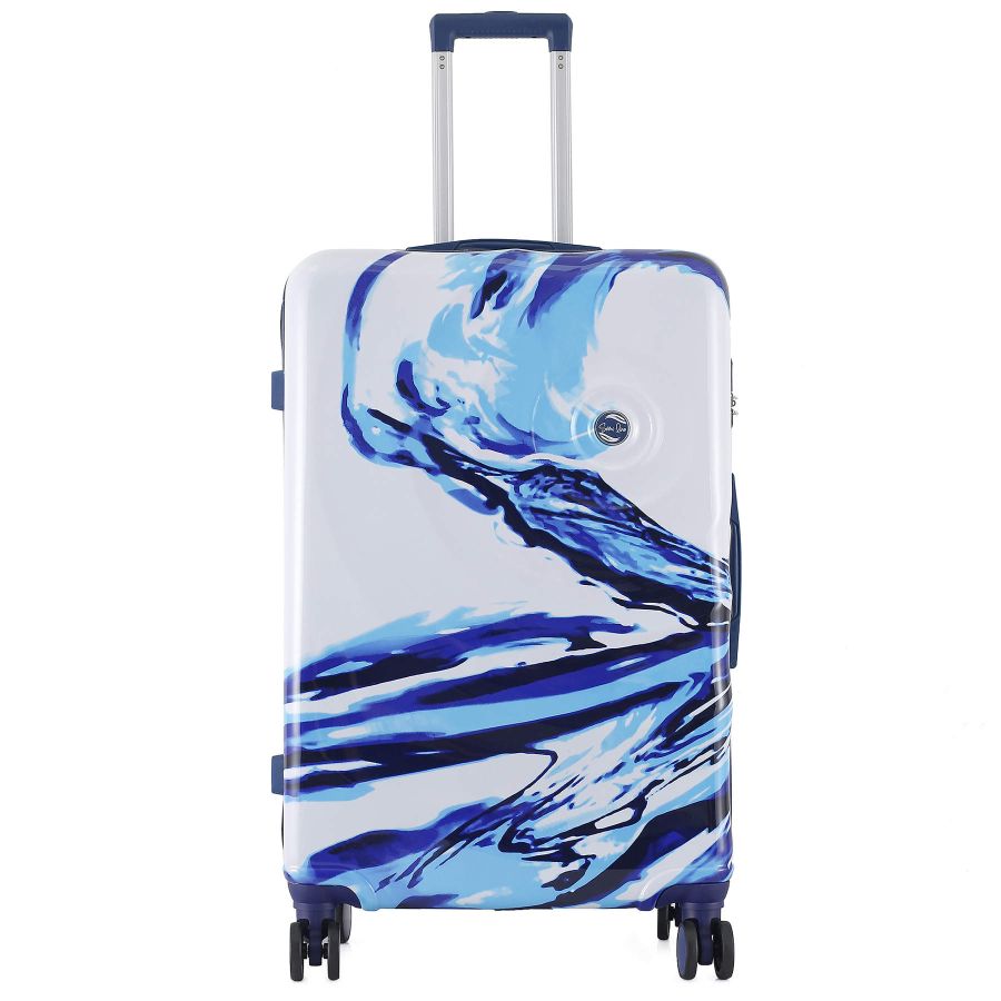 Чемодан большой Semi Line 28 дюймов (L) Polycarbonate/ABS-Plastic White/Blue Print (T5653-3)