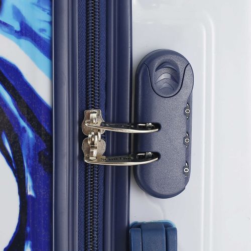 Чемодан большой Semi Line 28 дюймов (L) Polycarbonate/ABS-Plastic White/Blue Print (T5653-3)