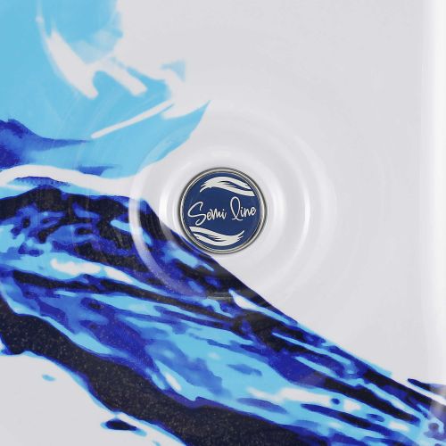 Чемодан большой Semi Line 28 дюймов (L) Polycarbonate/ABS-Plastic White/Blue Print (T5653-3)