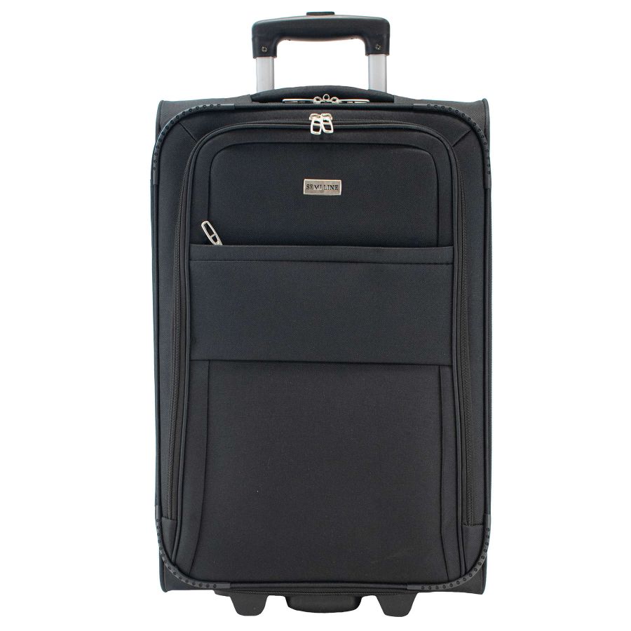 Чемодан средний Semi Line 22 (M) Polyester 600D Black (T5601-2)