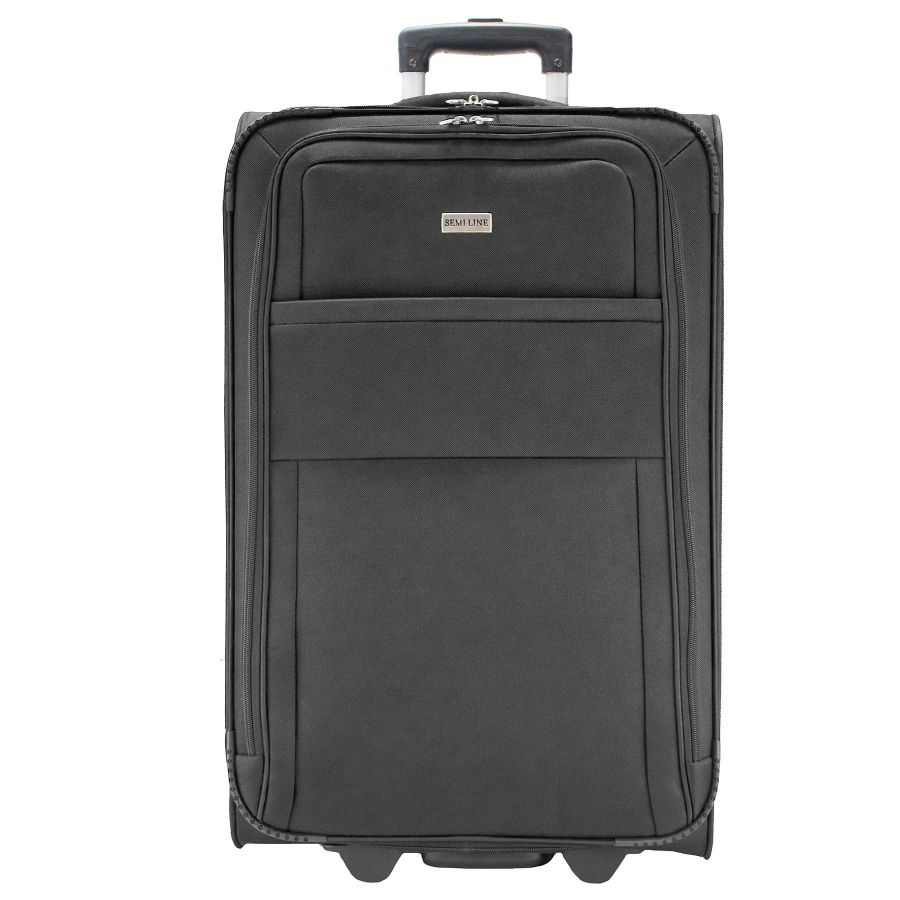 Чемодан средний Semi Line 25 (M) Polyester 600D Black (T5601-3)