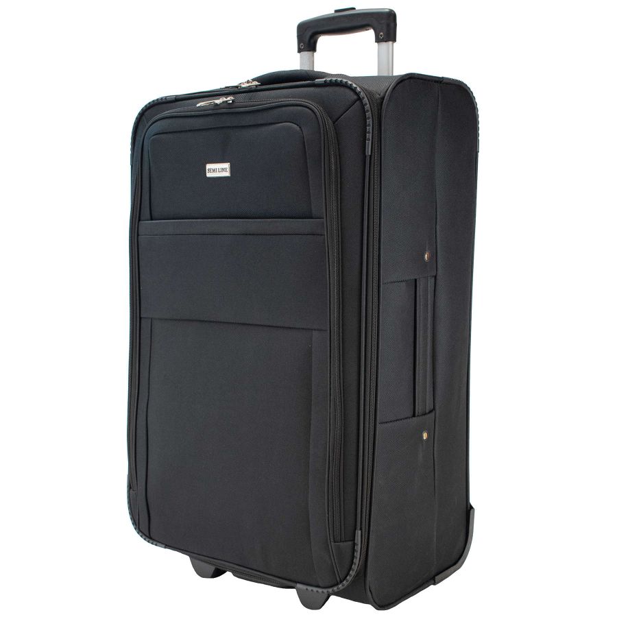 Чемодан большой Semi Line 28 дюймов (L) Polyester Black (T5601-4)