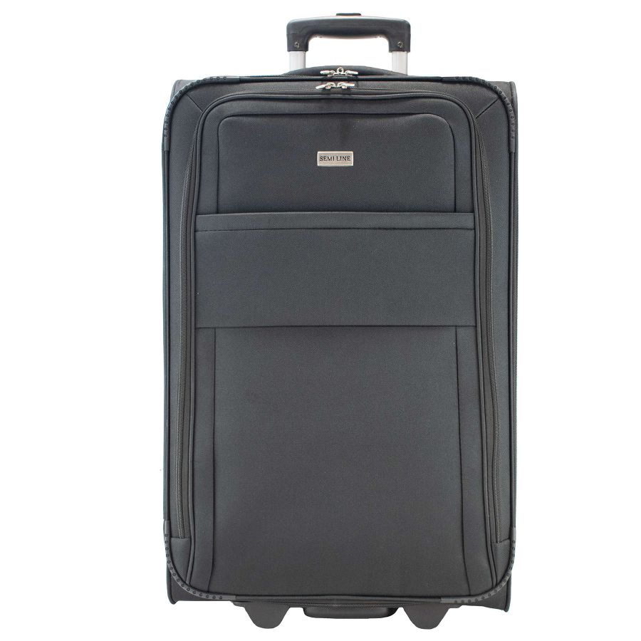 Чемодан большой Semi Line 28 дюймов (L) Polyester Black (T5601-4)