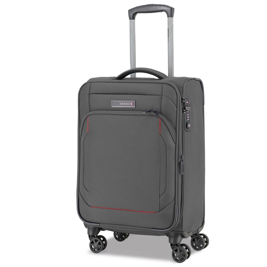 Чемодан большой Swissbrand Celtic (L) Polyester Dark Grey (SWB_LSCEL803L)