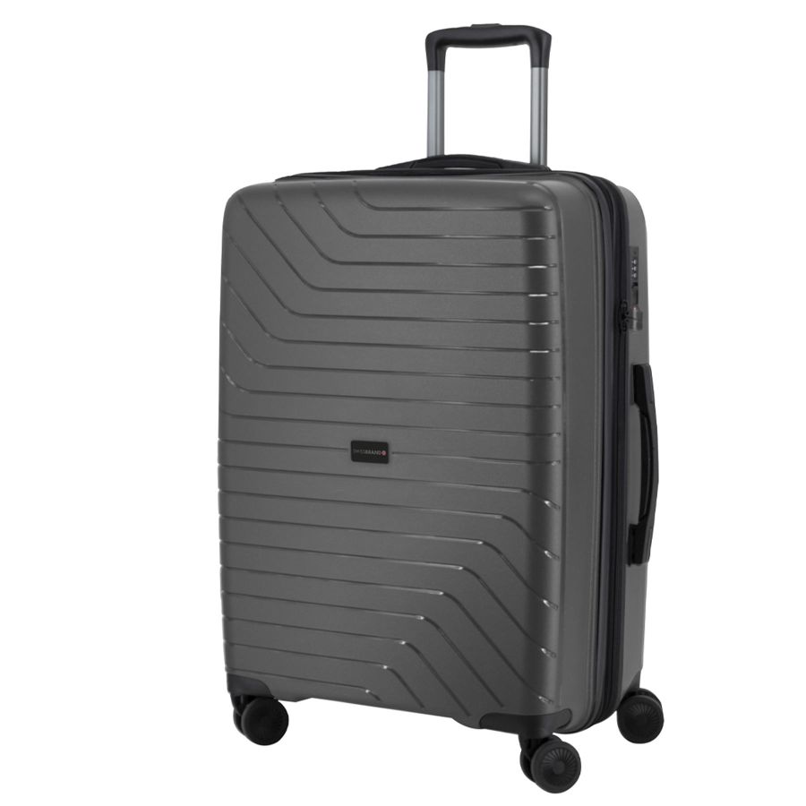 Чемодан большой Swissbrand Eden (L) Polypropylene Charcoal (SWB_LHEDE174L)