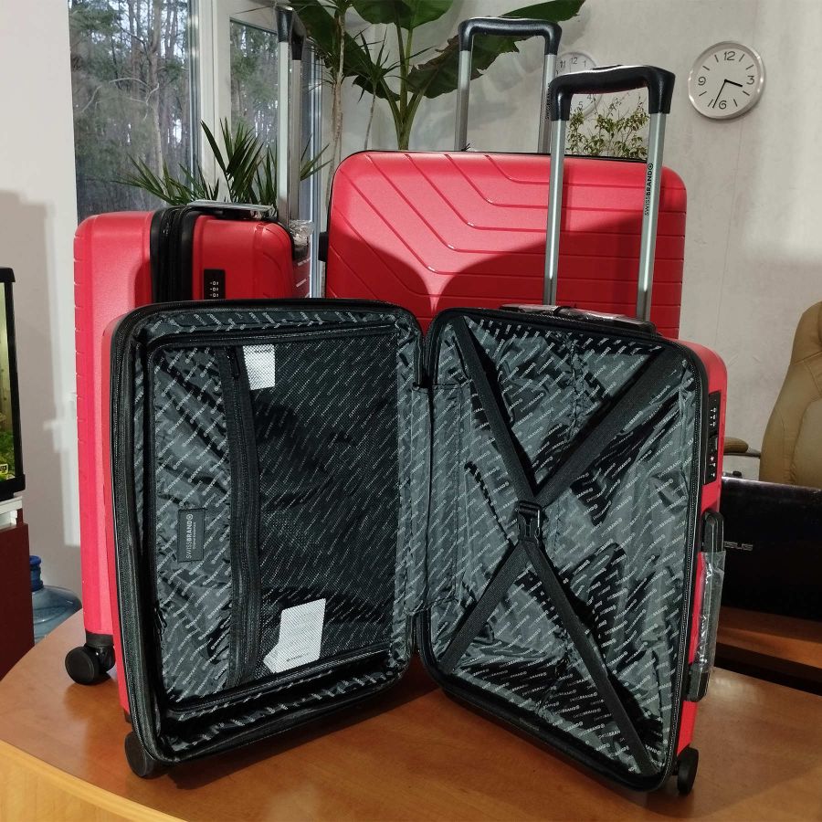 Чемодан большой Swissbrand Eden (L ) Polypropylene Red (SWB_LHEDE201L)
