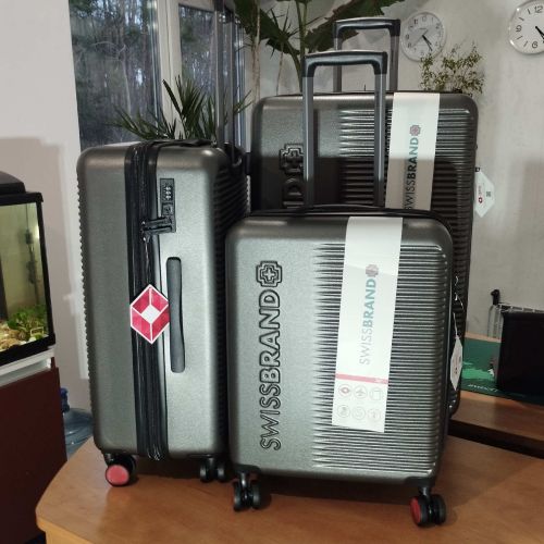 Чемодан маленький под ручную кладь Swissbrand Enstone (S) ABS-Plastic Grey (SWB_LHENS801S)