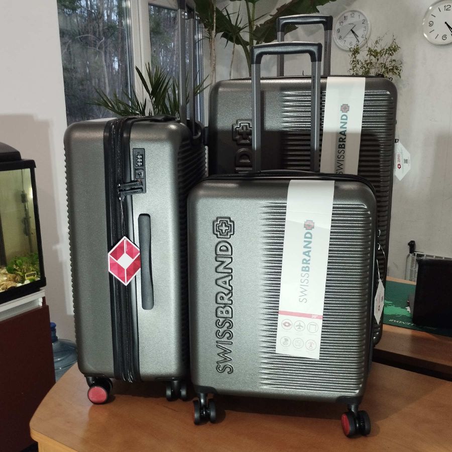 Чемодан маленький под ручную кладь Swissbrand Enstone (S) ABS-Plastic Grey (SWB_LHENS801S)