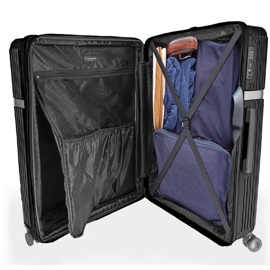 Чемодан большой Swissbrand Hazel (L) Polycarbonate/ABS-Plastic Charcoal (SWB_LHHAZ174L)