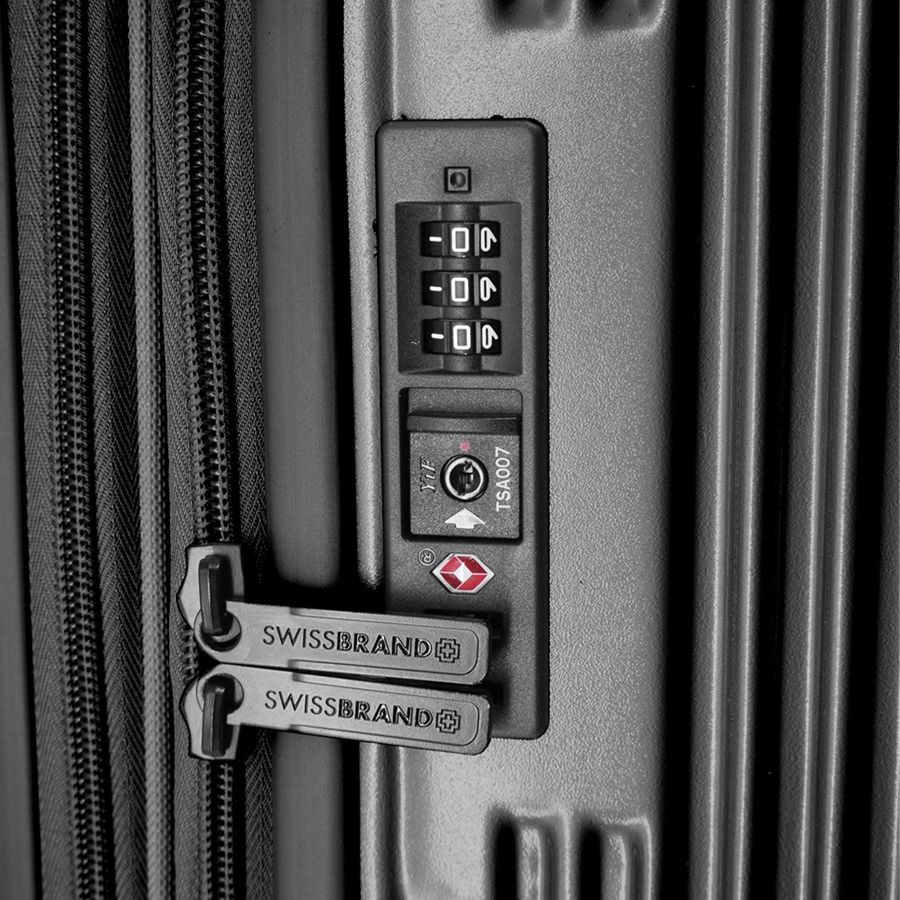 Чемодан большой Swissbrand Hazel (L) Polycarbonate/ABS-Plastic Charcoal (SWB_LHHAZ174L)