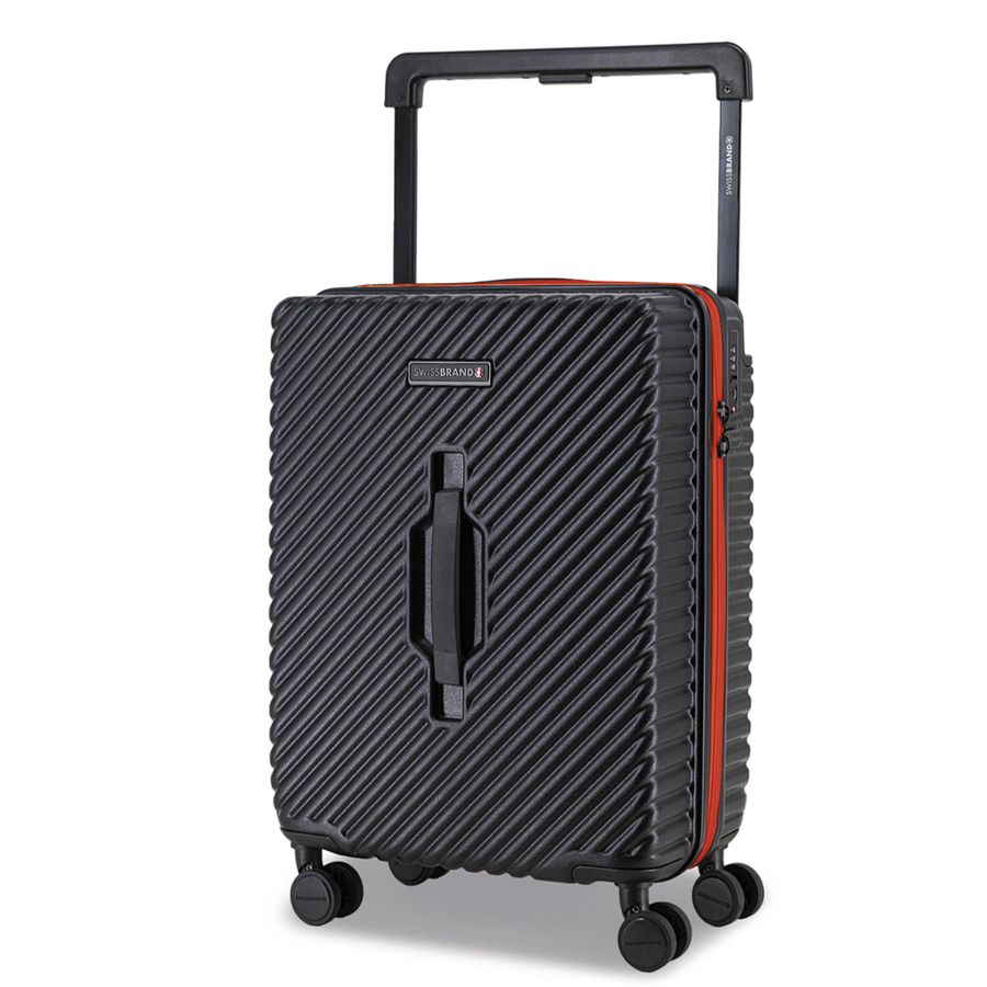 Чемодан маленький под ручную кладь Swissbrand Nara (S) ABS-Plasti Black/Red (SWB_LHNAA010S)