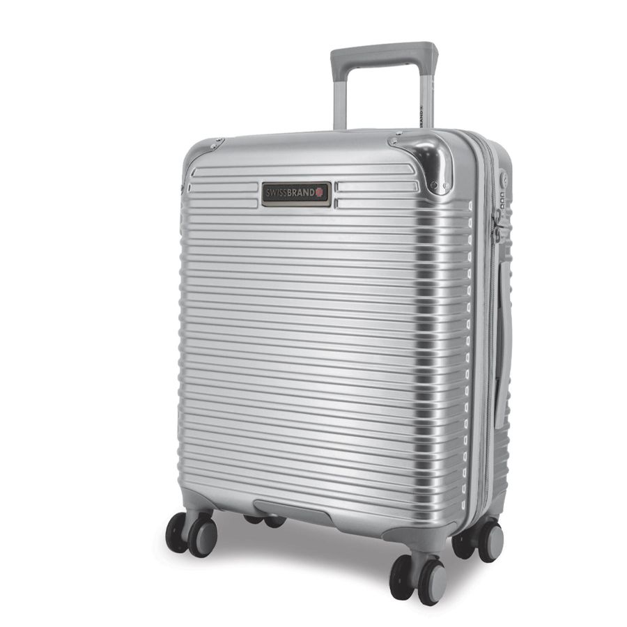 Чемодан средний Swissbrand Rome (M) Polycarbonate/ABS-Plastic Silver (SWB_LHROM002M)