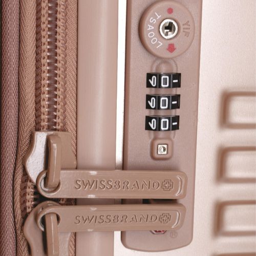 Чемодан средний Swissbrand Rome (M) Polycarbonate/ABS-Plastic Rose Gold (SWB_LHROM003M)