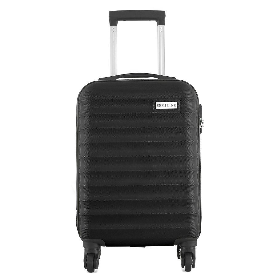 Чемодан маленький под ручную кладь Semi Line 20 (S) ABS-Plastic Black (T5634-1)