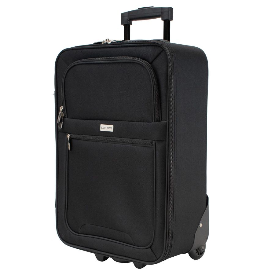 Чемодан маленький под ручную кладь Semi Line 20 (S) Polyester Black (T5659-1)