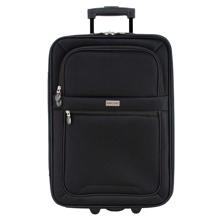 Чемодан маленький под ручную кладь Semi Line 20 (S) Polyester Black (T5659-1)
