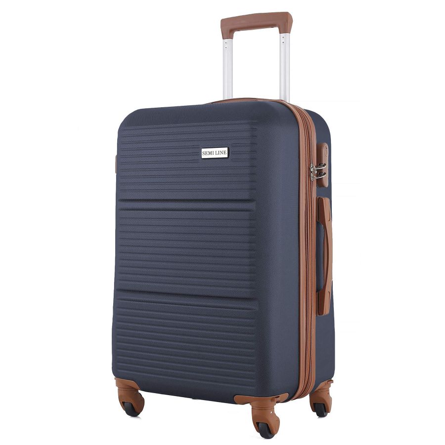 Чемодан средний Semi Line 24 дюйма (M) ABS-Plastic Navy (T5642-2)