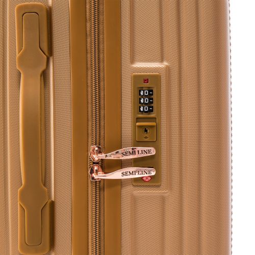 Чемодан маленький под ручную кладь Semi Line 20 (S)  ABS-Plasstic Gold (T5667-2)