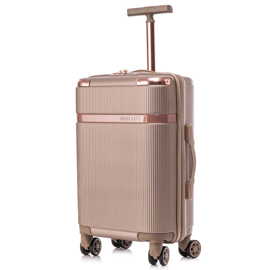 Чемодан маленький под ручную кладь Semi Line 20 (S) ABS-Plastic  Champagne (T5668-2)