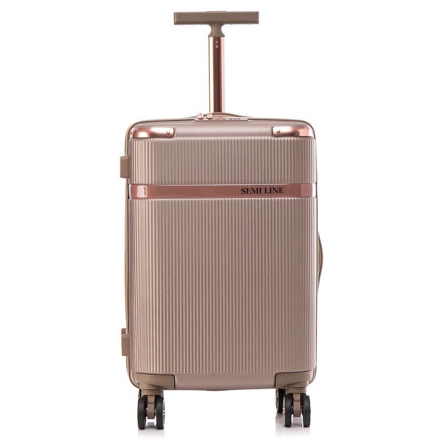 Чемодан маленький под ручную кладь Semi Line 20 (S) ABS-Plastic  Champagne (T5668-2)