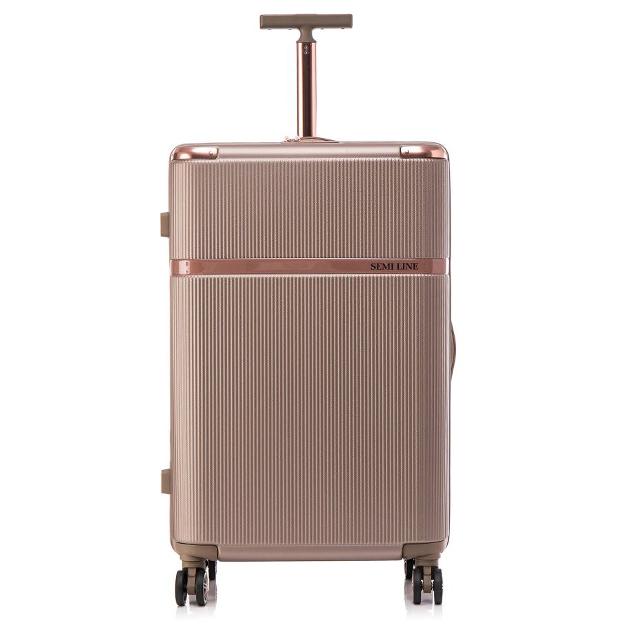 Чемодан большой Semi Line 28 дюймов (L) ABS-Plastic Champagne (T5668-4)