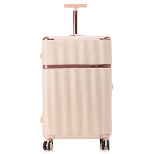 Чемодан большой Semi Line 28 дюймов (L) ABS-Plastic Ecru (T5669-4)