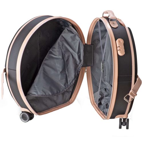 Чемодан малый ручная кладь Semi Line 20 (S) ABS-Plastic Black/Pink Cream (T5671-2)