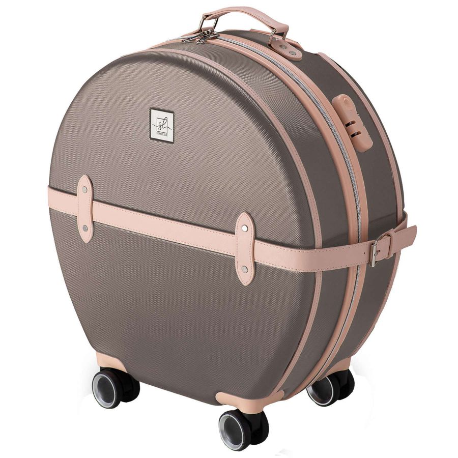 Чемодан маленький под ручную кладь Semi Line 20 (S) ABS-пластик Brown/Pink Cream (T5673-3)