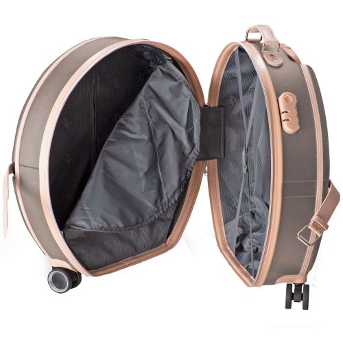 Чемодан маленький под ручную кладь Semi Line 20 (S) ABS-пластик Brown/Pink Cream (T5673-3)