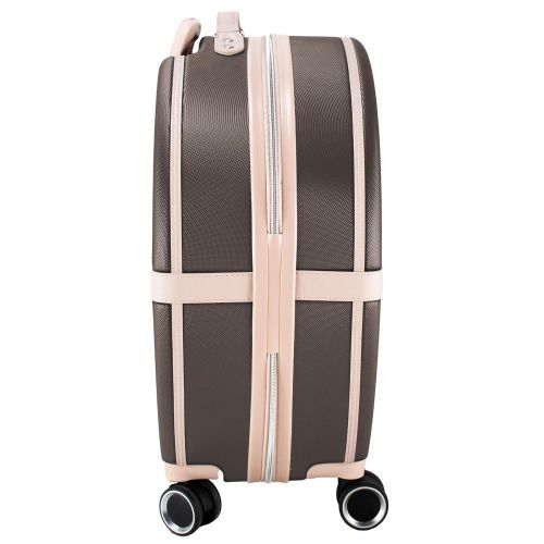 Чемодан маленький под ручную кладь Semi Line 20 (S) ABS-пластик Brown/Pink Cream (T5673-3)