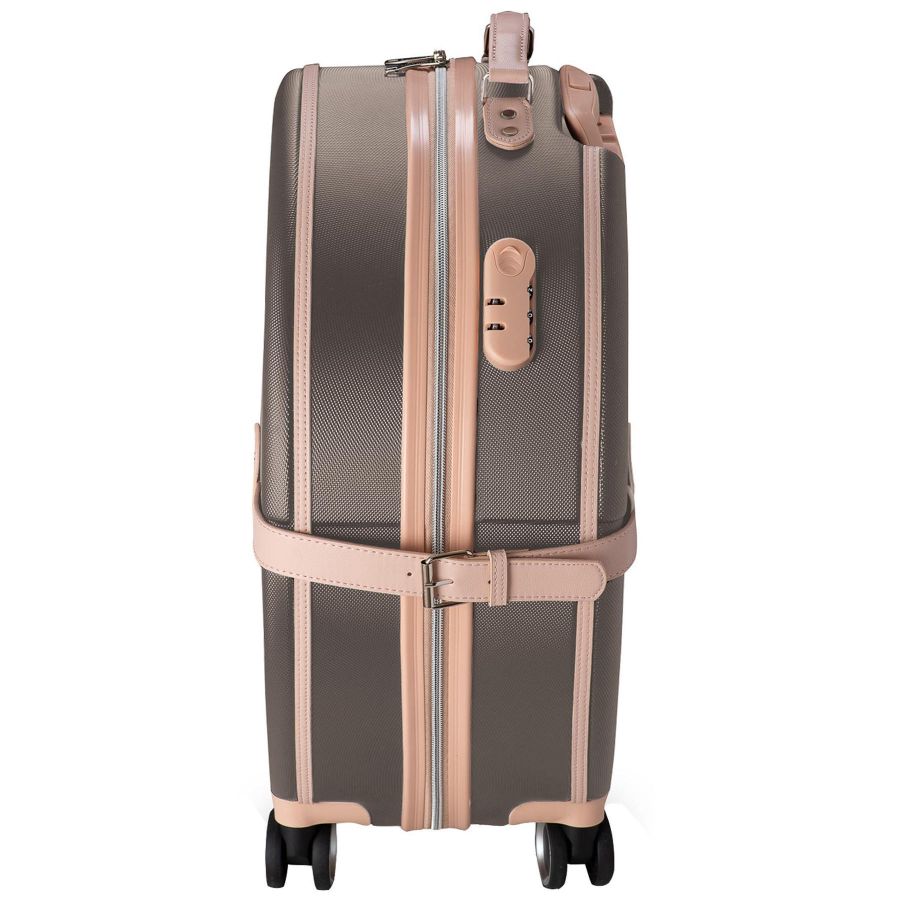 Чемодан маленький под ручную кладь Semi Line 20 (S) ABS-пластик Brown/Pink Cream (T5673-3)