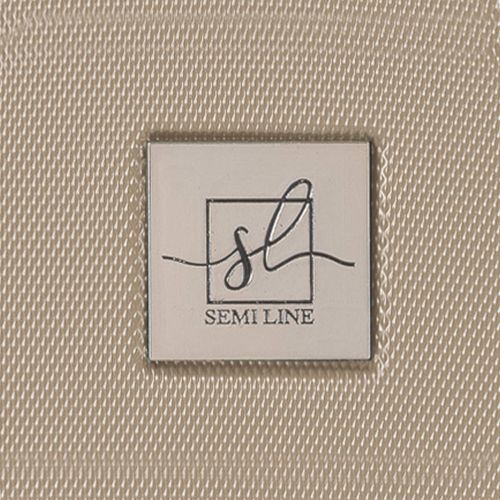 Чемодан маленький для ручной клади Semi Line 20 (S) ABS-пластик Champagne/Black (T5674-3)