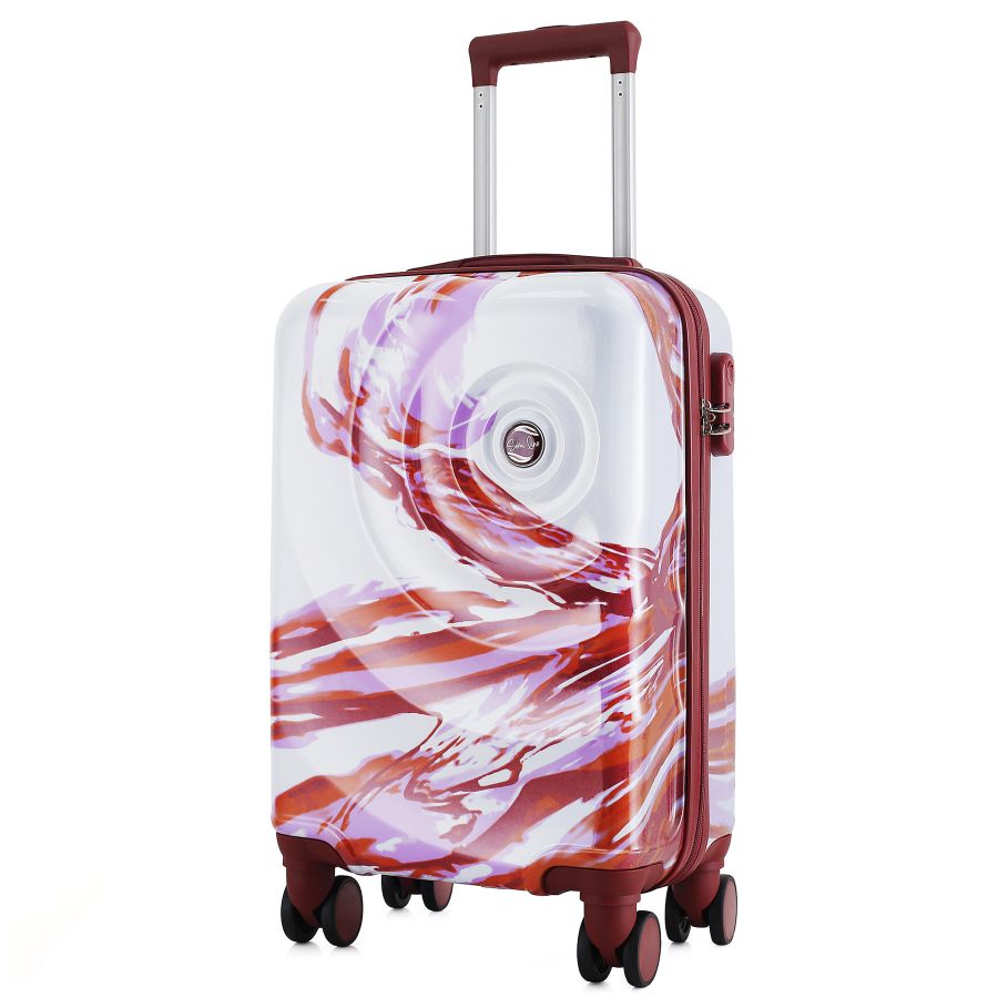 Чемодан маленький под ручную кладь Semi Line 20 (S) Polycarbonate/ABS-Plastic  White/Red Print (T5654-1)