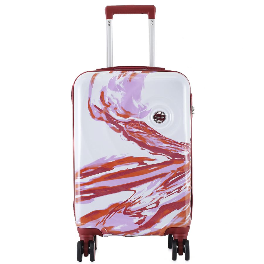Чемодан маленький под ручную кладь Semi Line 20 (S) Polycarbonate/ABS-Plastic  White/Red Print (T5654-1)