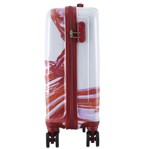 Чемодан маленький под ручную кладь Semi Line 20 (S) Polycarbonate/ABS-Plastic  White/Red Print (T5654-1)