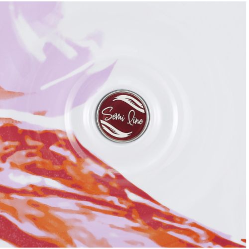 Чемодан маленький под ручную кладь Semi Line 20 (S) Polycarbonate/ABS-Plastic  White/Red Print (T5654-1)