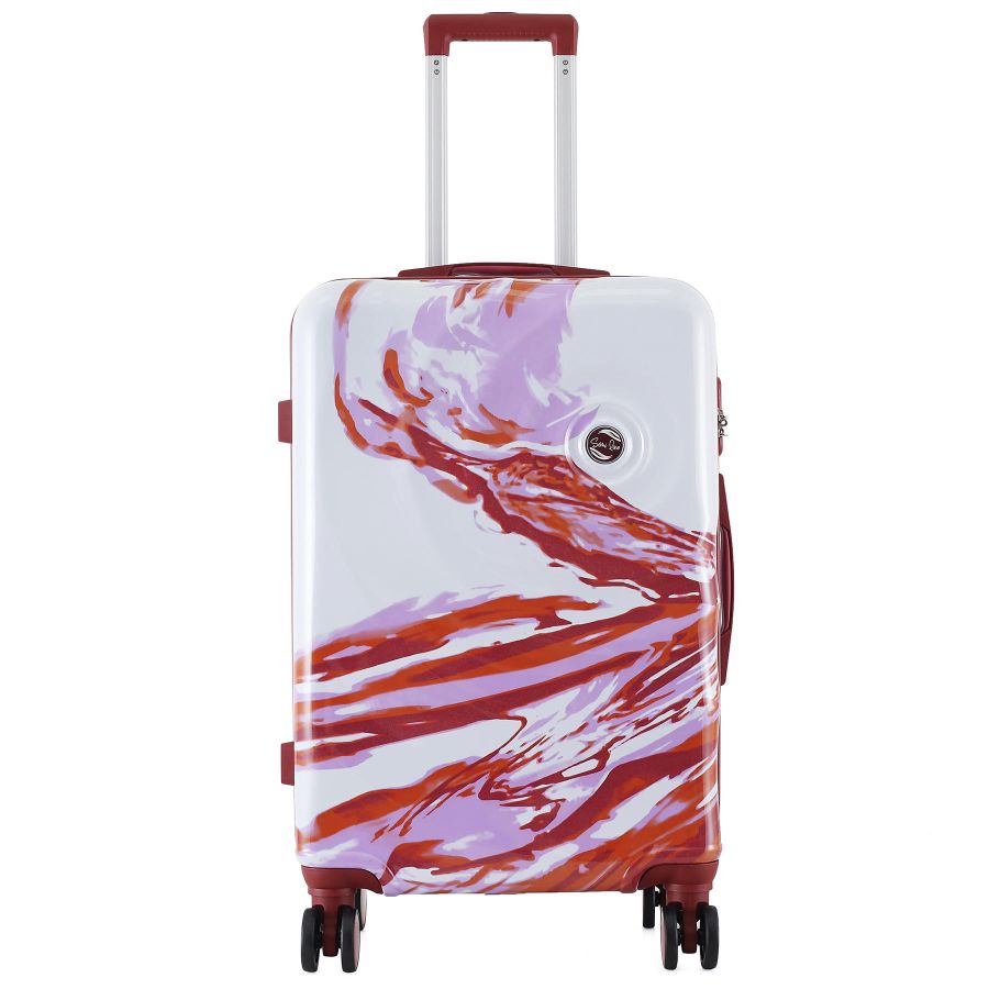 Чемодан средний Semi Line 24 дюйма (M) Polycarbonate/ABS-Plastic White/Red Print (T5654-2)
